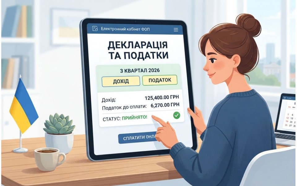 Терміни подачі декларації та сплати податків за 3 квартал 2026 року для ФОП