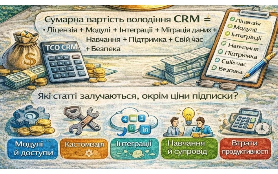 Чому вартість CRM – це не тільки ціна ліцензії: приховані витрати