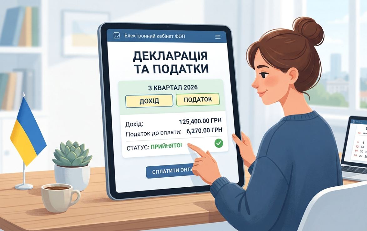 Терміни подачі декларації та сплати податків за 3 квартал 2026 року для ФОП