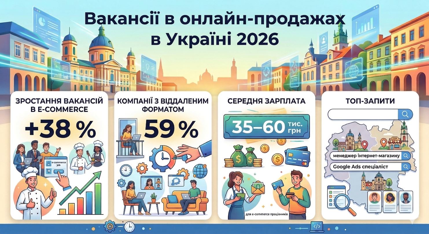 Вакансії в онлайн-продажах в Україна в 2026