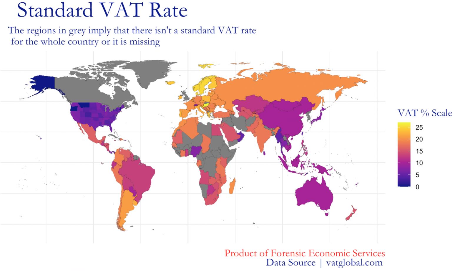 VAT у різних країнах